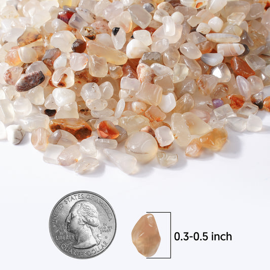 Clear Crystal Pebbles, Polished River Rocks Decorative Rocks, 5mm-8mm