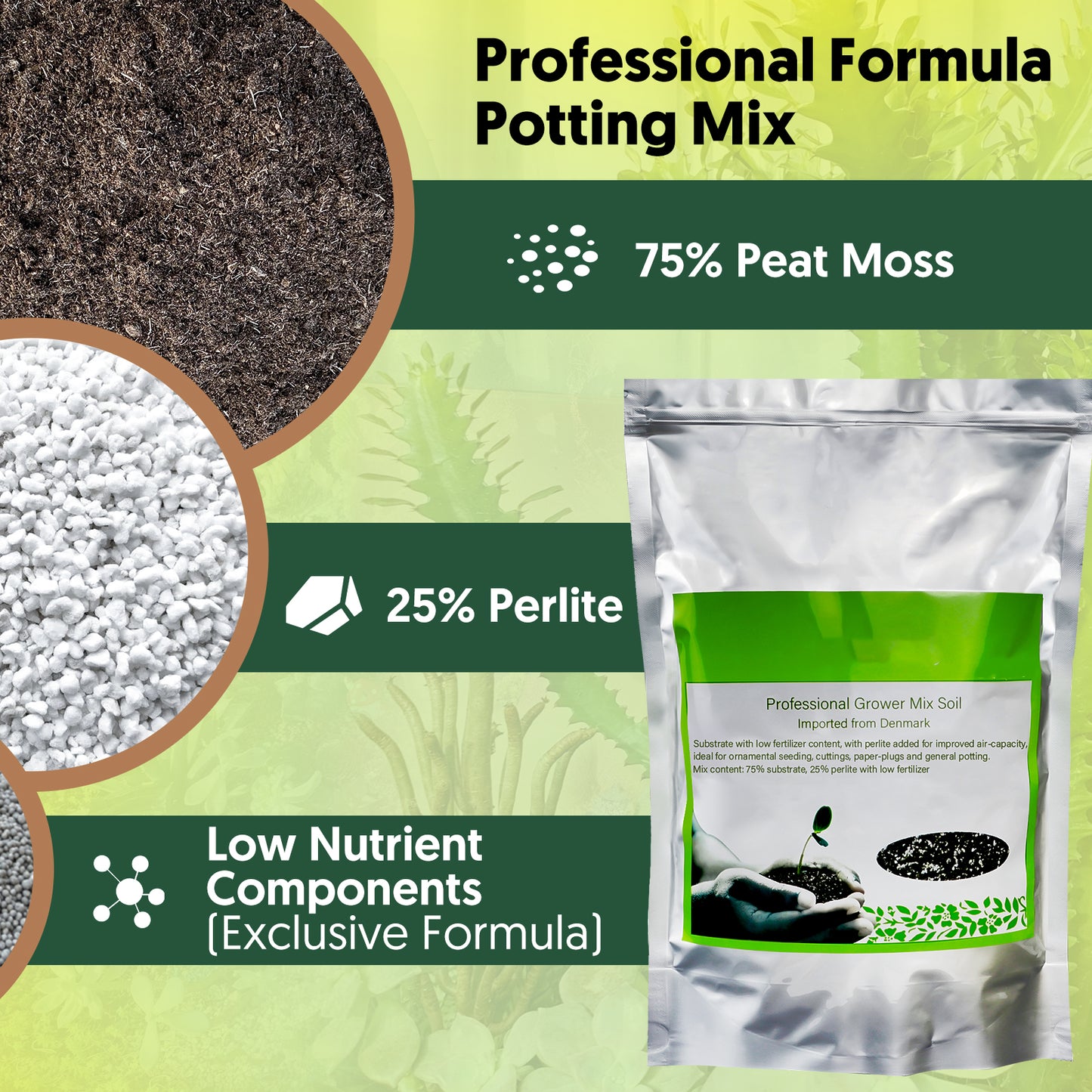 Potting Mix Soil for Container Plants, Flowers, Shrubs, 20qt (10 Bags)