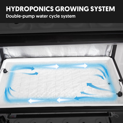 Hydroponic 3-Tier Plant Stand with LED Light & Tent Indoor