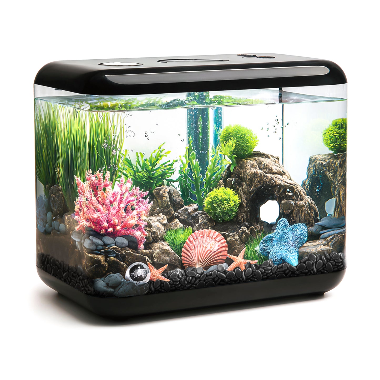 Black Pebbles, Polished River Rocks Small Gravel Stones, 9mm-12mm