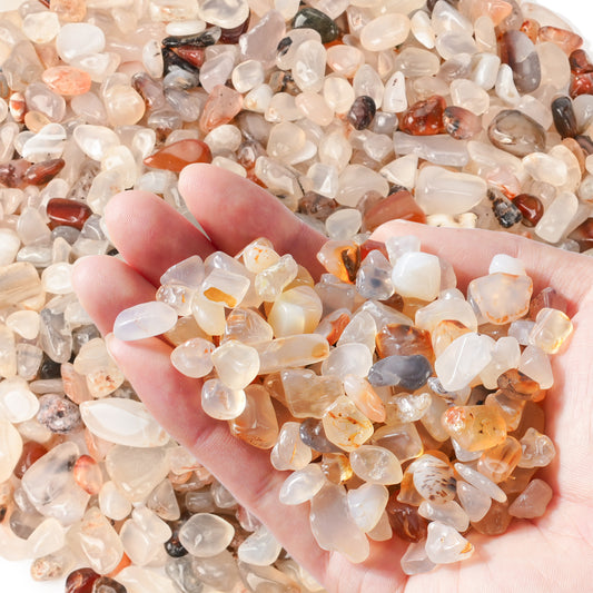 Clear Crystal Pebbles, Polished River Rocks Decorative Rocks, 5mm-8mm