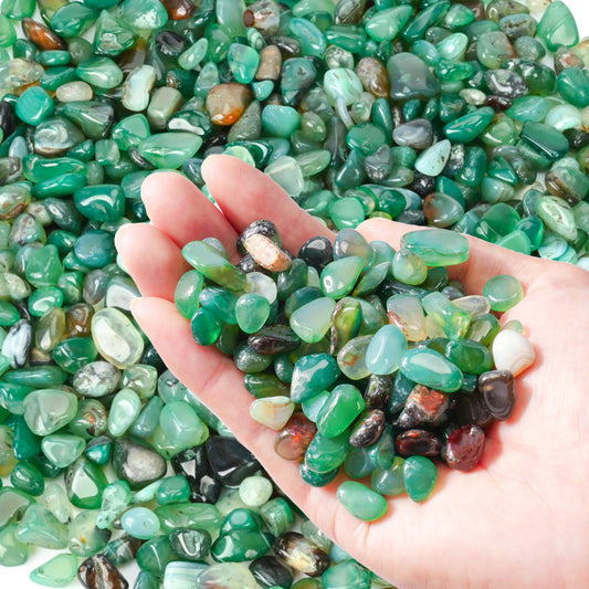 Green Crystal Pebbles, Polished River Rocks Decorative Rocks, 5mm-8mm