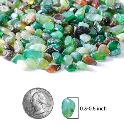 Green Crystal Pebbles, Polished River Rocks Decorative Rocks, 5mm-8mm