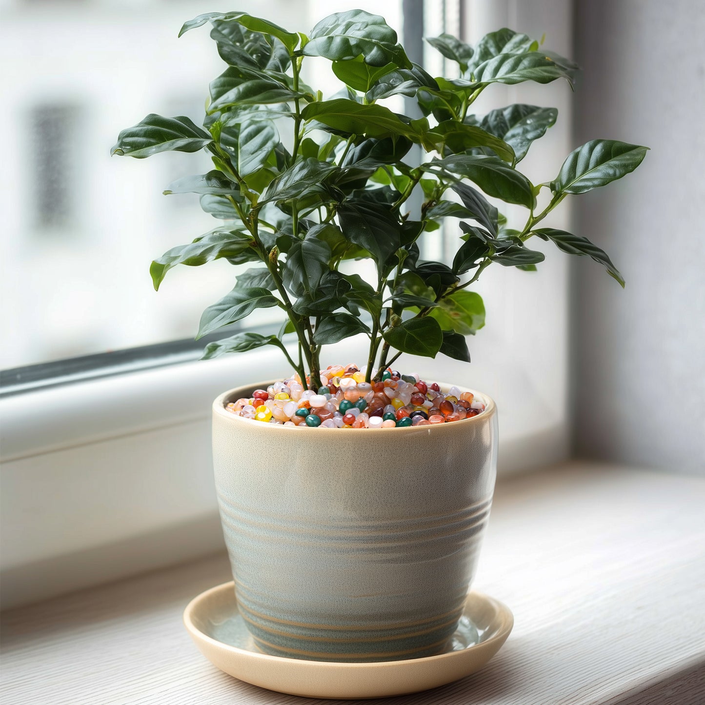 Mixed Crystal Pebbles, Polished River Rocks Decorative Rocks, 8mm-10mm