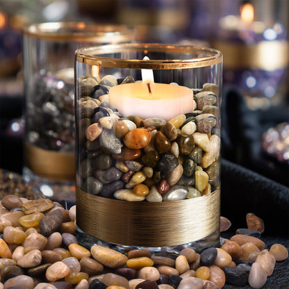 Mixed Pebbles, Polished River Rocks Small Gravel Stones, 8mm-12mm