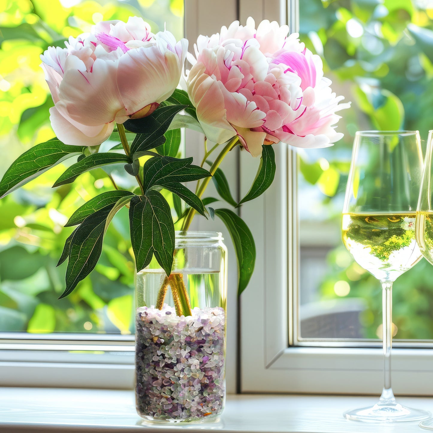 Purple Crystal Pebbles, Polished River Rocks Decorative Rock, 5mm-7mm