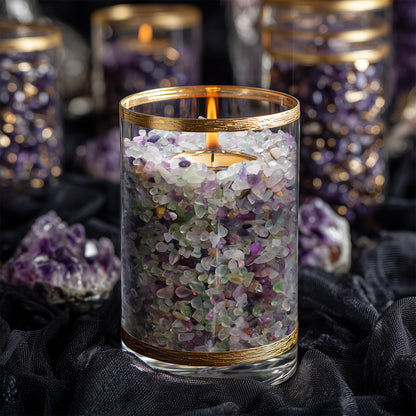 Purple Crystal Pebbles, Polished River Rocks Decorative Rock, 5mm-7mm