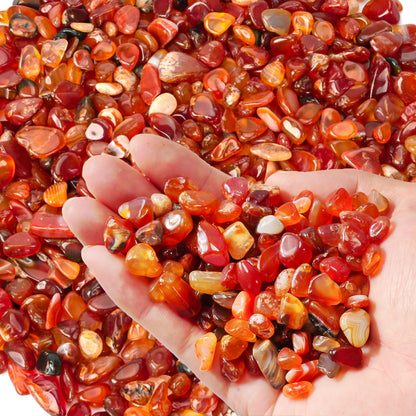 Red Crystal Pebbles, Polished River Rocks Decorative Rock, 5mm-8mm