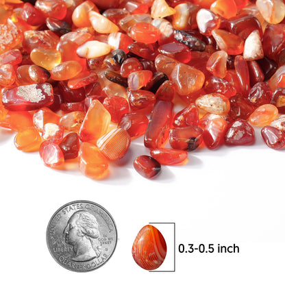 Red Crystal Pebbles, Polished River Rocks Decorative Rock, 5mm-8mm