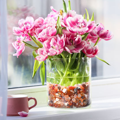 Red Crystal Pebbles, Polished River Rocks Decorative Rock, 5mm-8mm