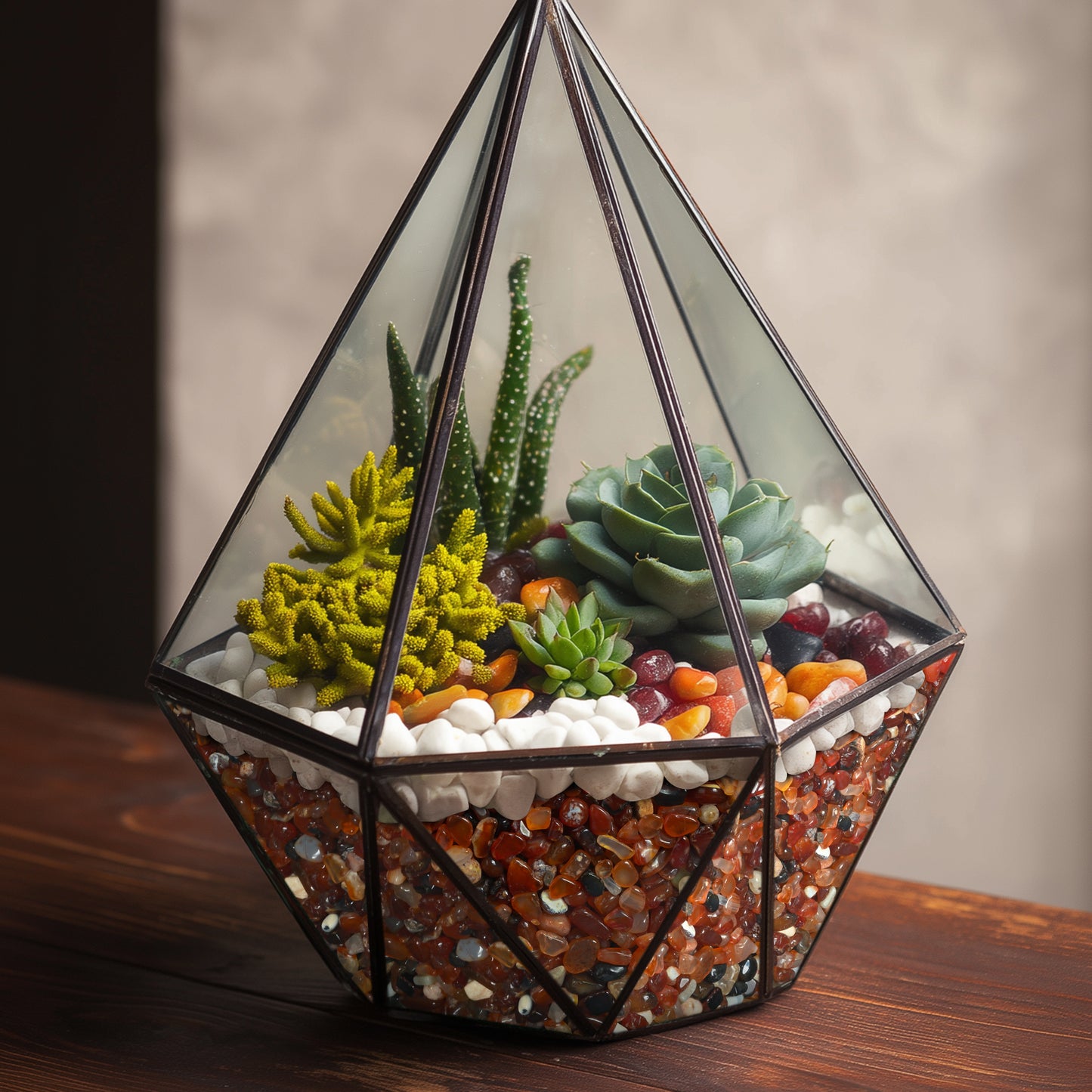 Red Crystal Pebbles, Polished River Rocks Decorative Rock, 5mm-8mm